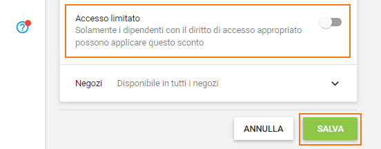 Accesso limitato