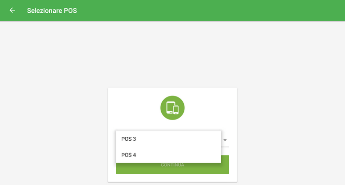 Selezionare POS