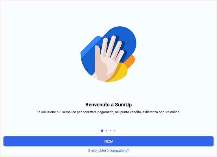 Tocca il pulsante 'Inizia'
