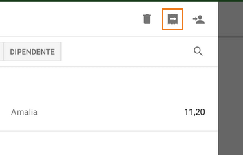 Scontrini predefiniti, invece Unisci scontrini