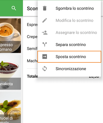 Pulsante sposta biglietto