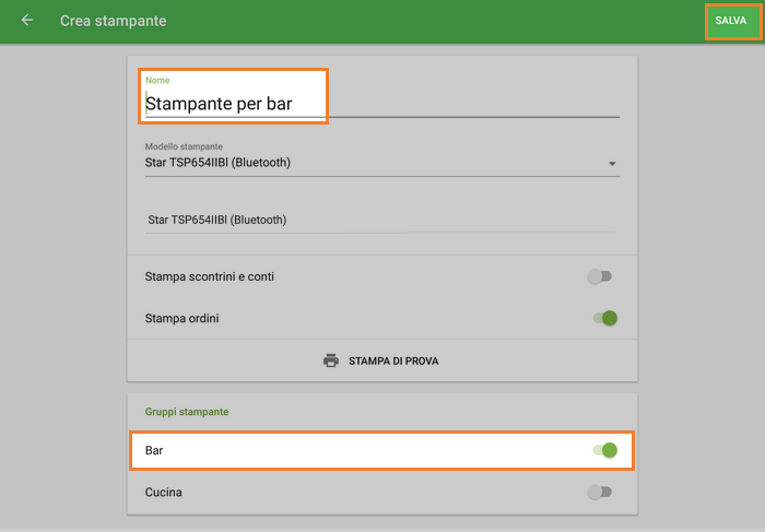 assegna a ciascuna stampante il gruppo di stampanti corrispondente 2