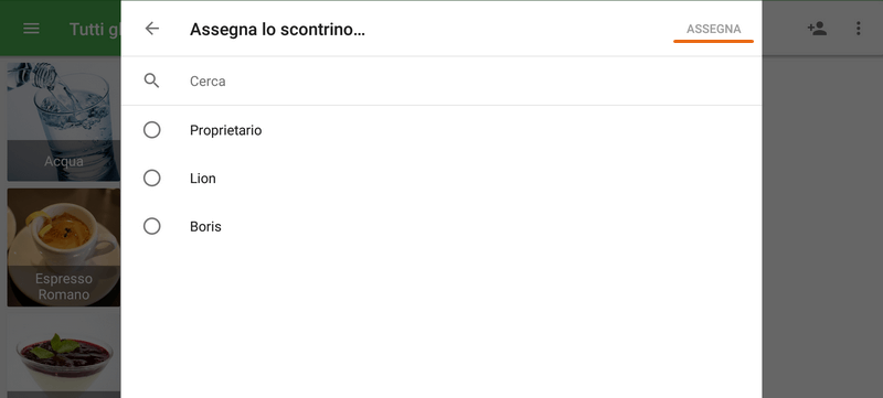 tocca il pulsante 'Assegna'