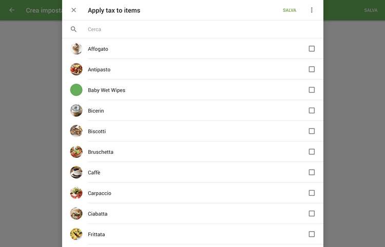 Seleziona gli articoli