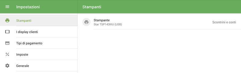 Stampante nell'elenco delle stampanti