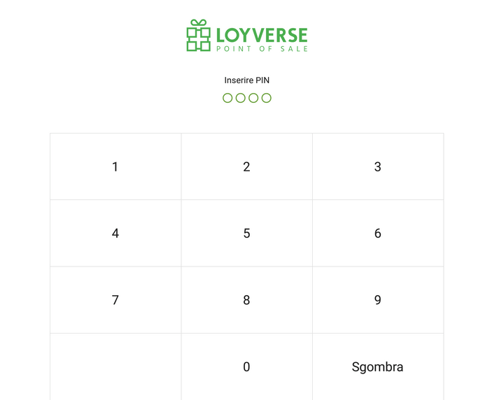 inserire il proprio pin