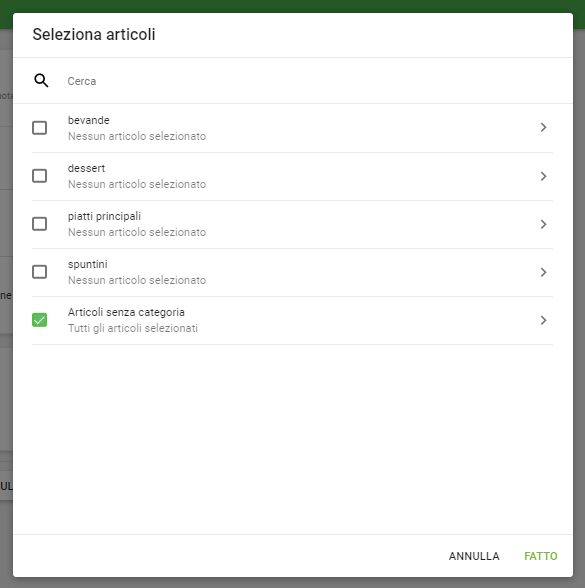 gli articoli non tassabili