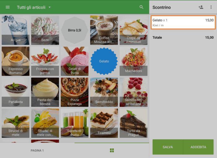 articolo sul scontrino
