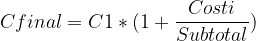 Il costo di acquisto finale di un articolo