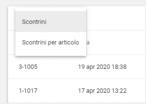 tipo di esportazione