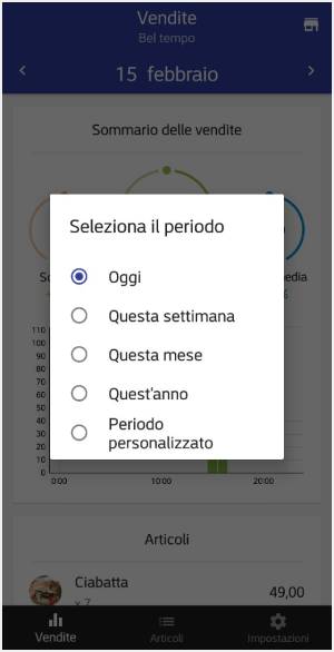 Seleziona il periodo