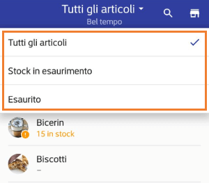 articoli che sono in esaurimento o esauriti