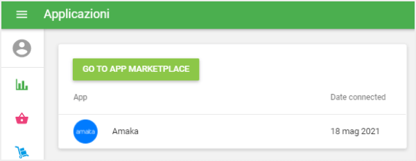 concedere l'accesso nelle 'Applicazioni'