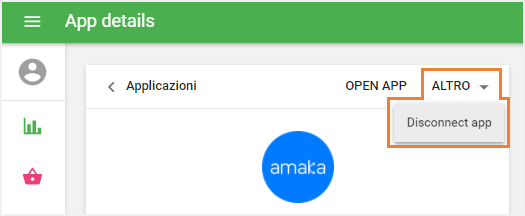 disabilitare l'applicazione