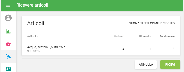 Ricevi articoli