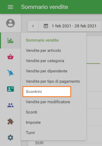 sezione 'Scontrini'