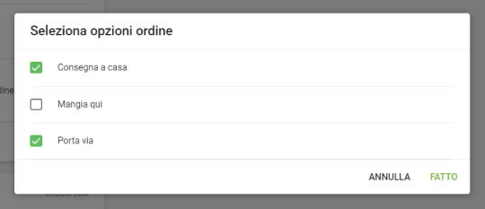 l'opzione ordine a cui si applica un'esenzione dall'imposta