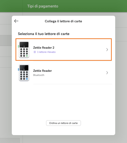 tipo di lettore di carte