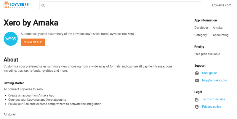 「CONNECT APP」ボタンをクリックします