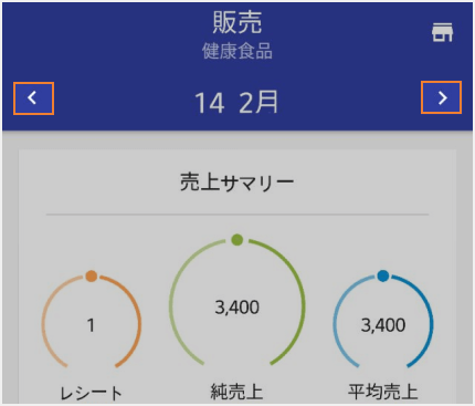 日付の左右にある矢印をタップすることで