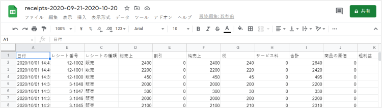 ダウンロードしたファイル