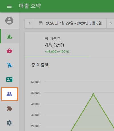 '고객 정보'을 엽니다