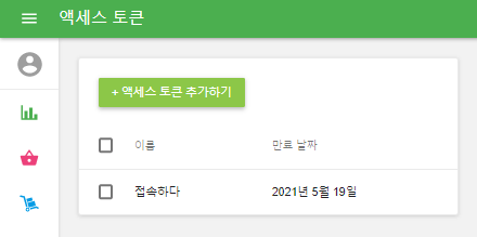 생성 된 액세스 토큰