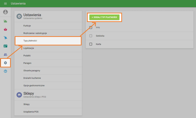 przycisk '+ Dodaj typ płatności'