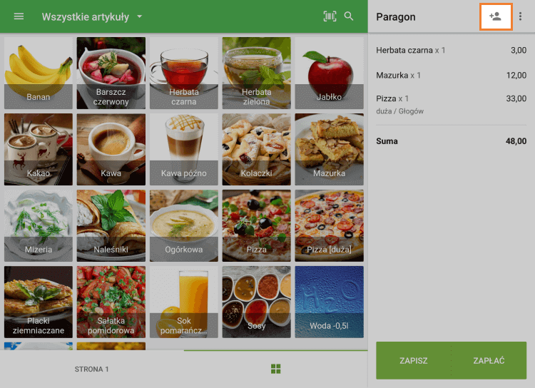 Ikonę 'Dodaj klienta'
