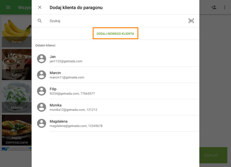 'Dodaj nowego klienta'