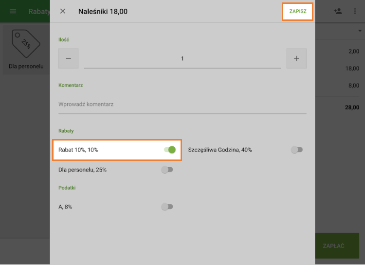 Okno do edycji artykułów