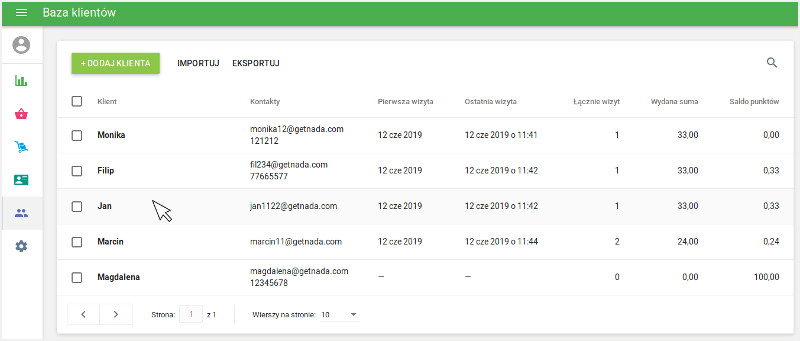 klient z bazy klientów