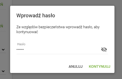 Wprowadź hasło