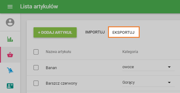 przycisk 'Eksportuj'