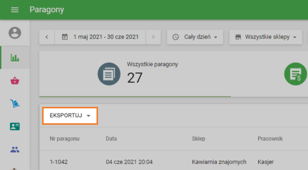 przycisk 'Eksportuj'