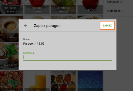 Edytuj nazwę i dodaj komentarz