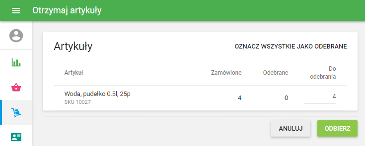 Otrzymywanie przedmiotów