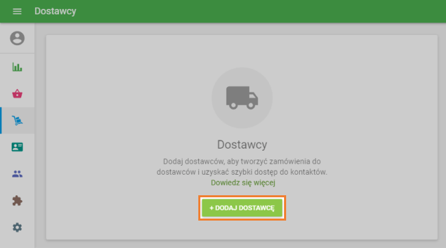 przycisk „+ Dodaj dostawcę