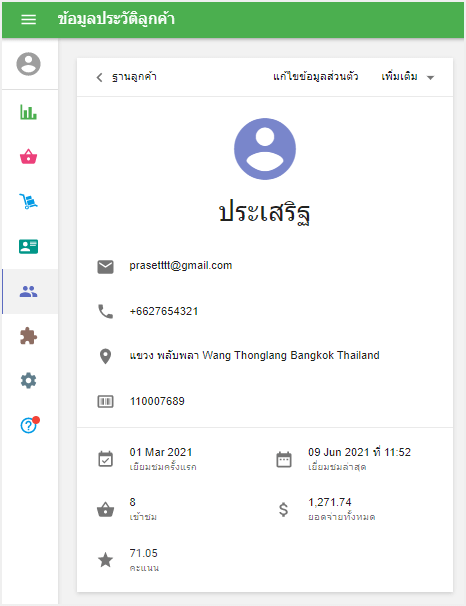 โปรไฟล์ลูกค้า