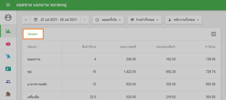 กดปุ่ม 'ส่งออก'