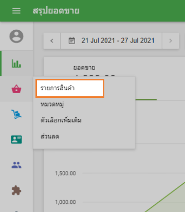 'รายการสินค้า'