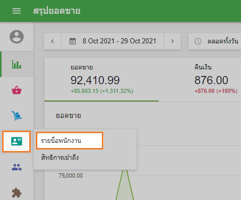 รายชื่อพนักงาน
