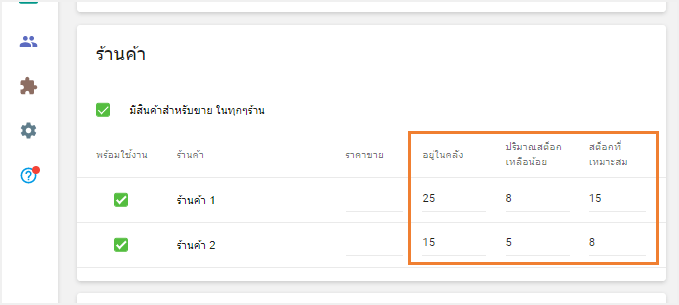 สต็อกสินค้าคอมโพสิต