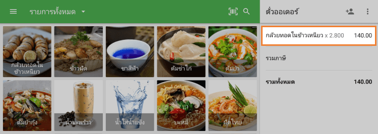 ราคาต่อหน่วยน้ำหนักคูณ