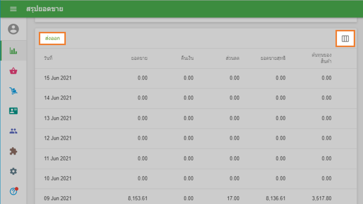 ปุ่ม 'ส่งออก'