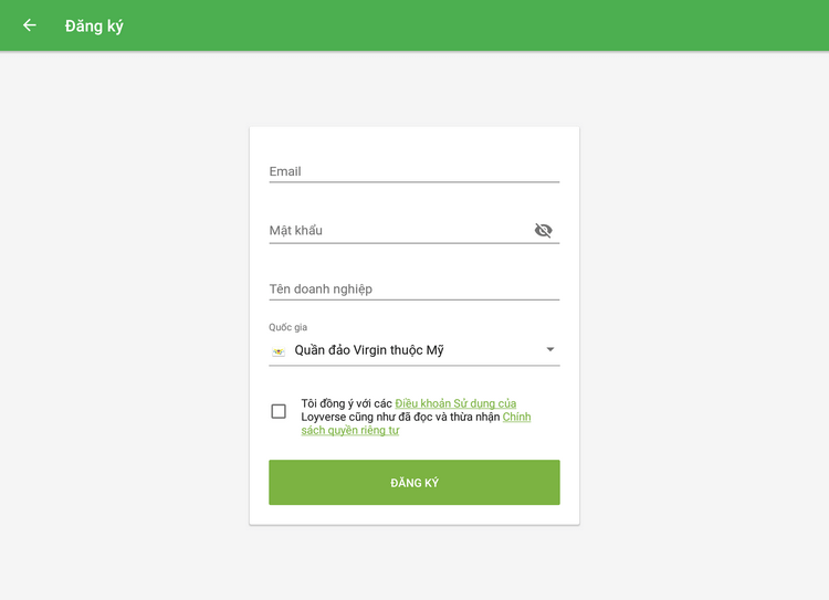 đơn đăng ký đơn giản