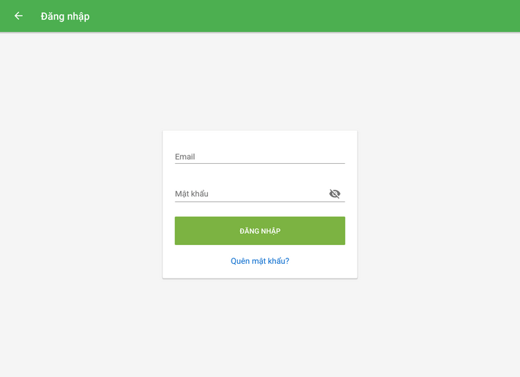 email và mật khẩu