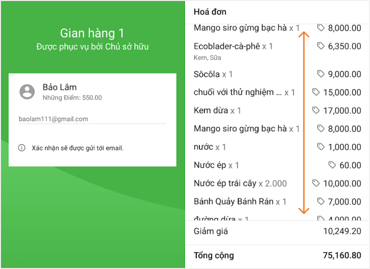 Di chuyển theo chiều dọc