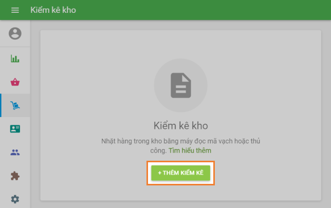 Nút ‘+ Thêm Kiểm kê’