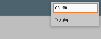 nhấn vào Cài đặt